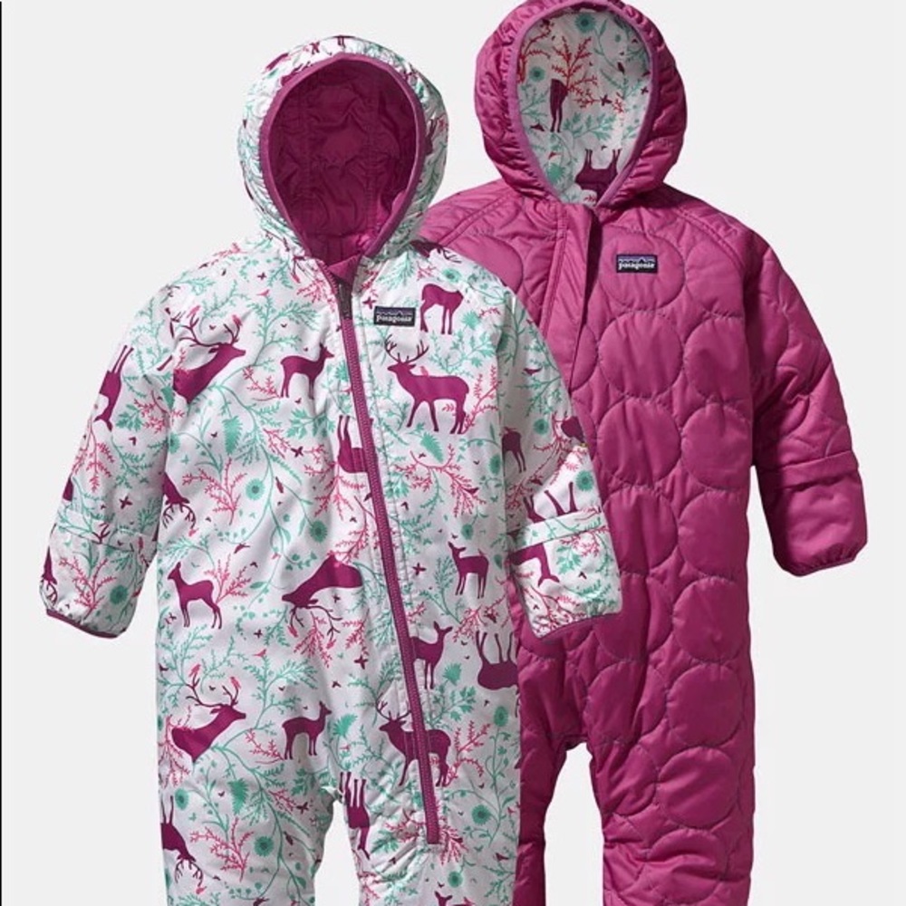 Warm Patagonia Reversible Infant Baby Bunting Size 3M
